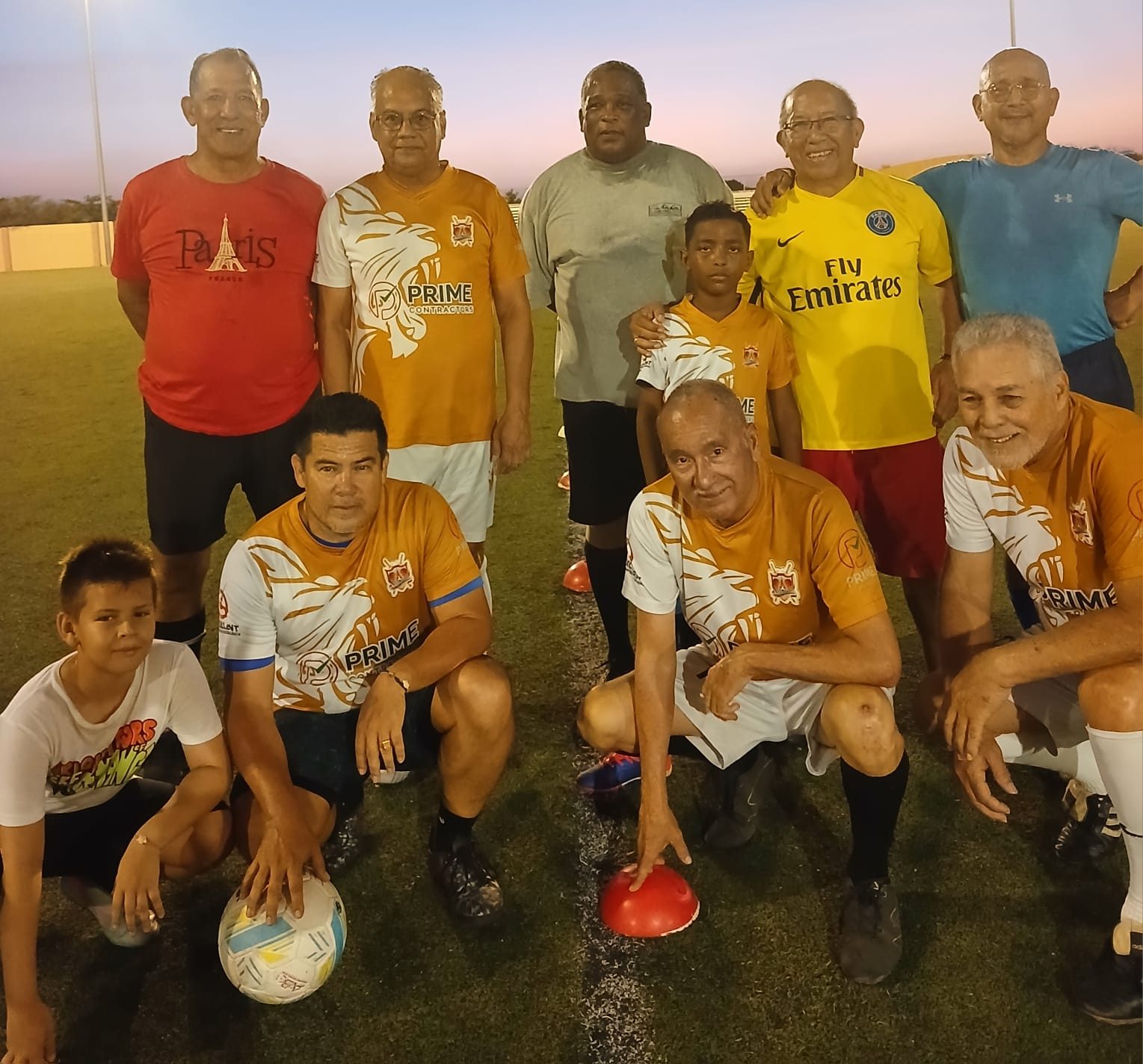 RCS Padushi League players at an evening training session